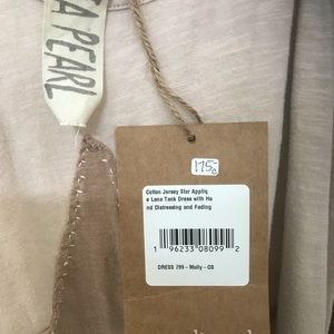 Magnolia Pearl Cotton Jersey Star Appliqe Lana Tank Dress with Hand Distressing